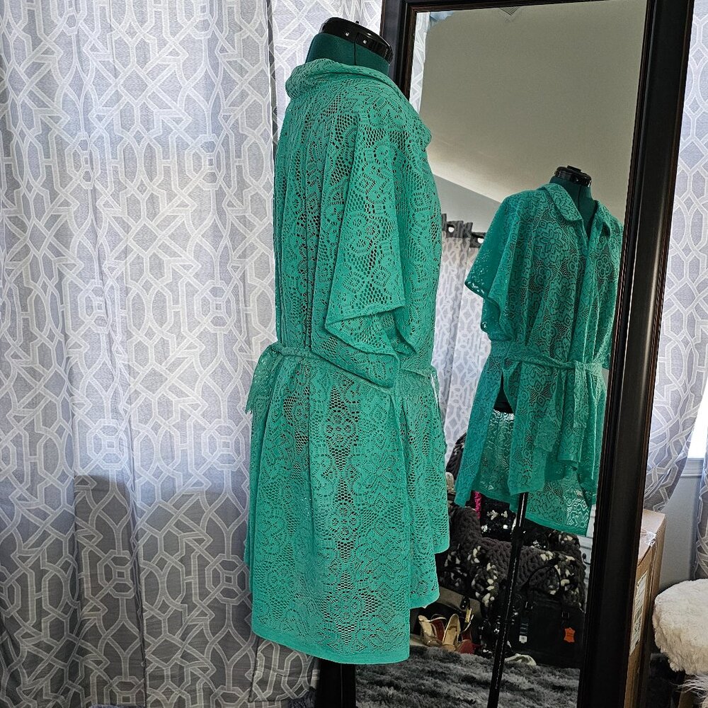 Mintee Sheer Teal Cover‑Up / Shawl – One Size – NWOT - Picture 4 of 6